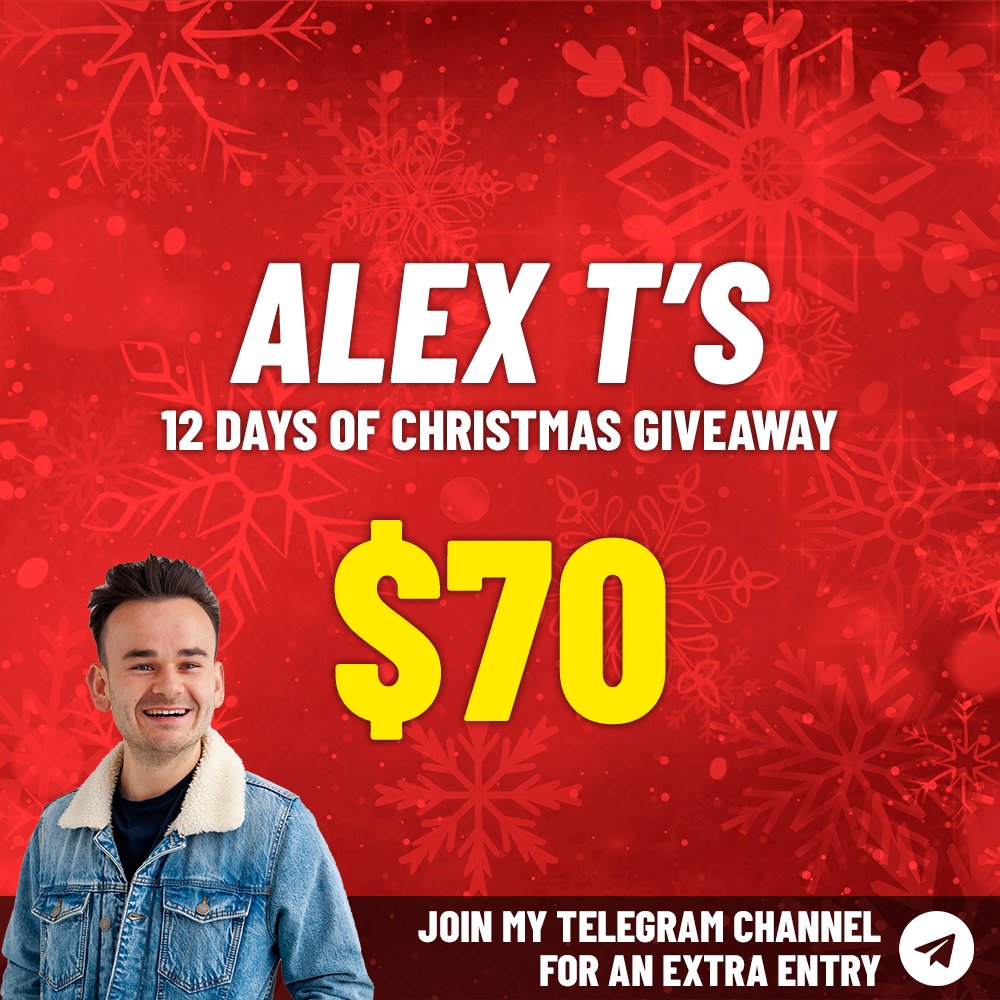 💰 $70 GIVEAWAY // 24 HOURS ⏱
🎄 12 DAYS OF CHRISTMAS // DAY 5 🎁

💵 PRIZE = 2x $35 💵

• Retweet
• Tag two friends
• Follow + turn on notifications

Extra entry if you join TG [show proof] 👉 t.me/+1RiMj-BsoFI2N…