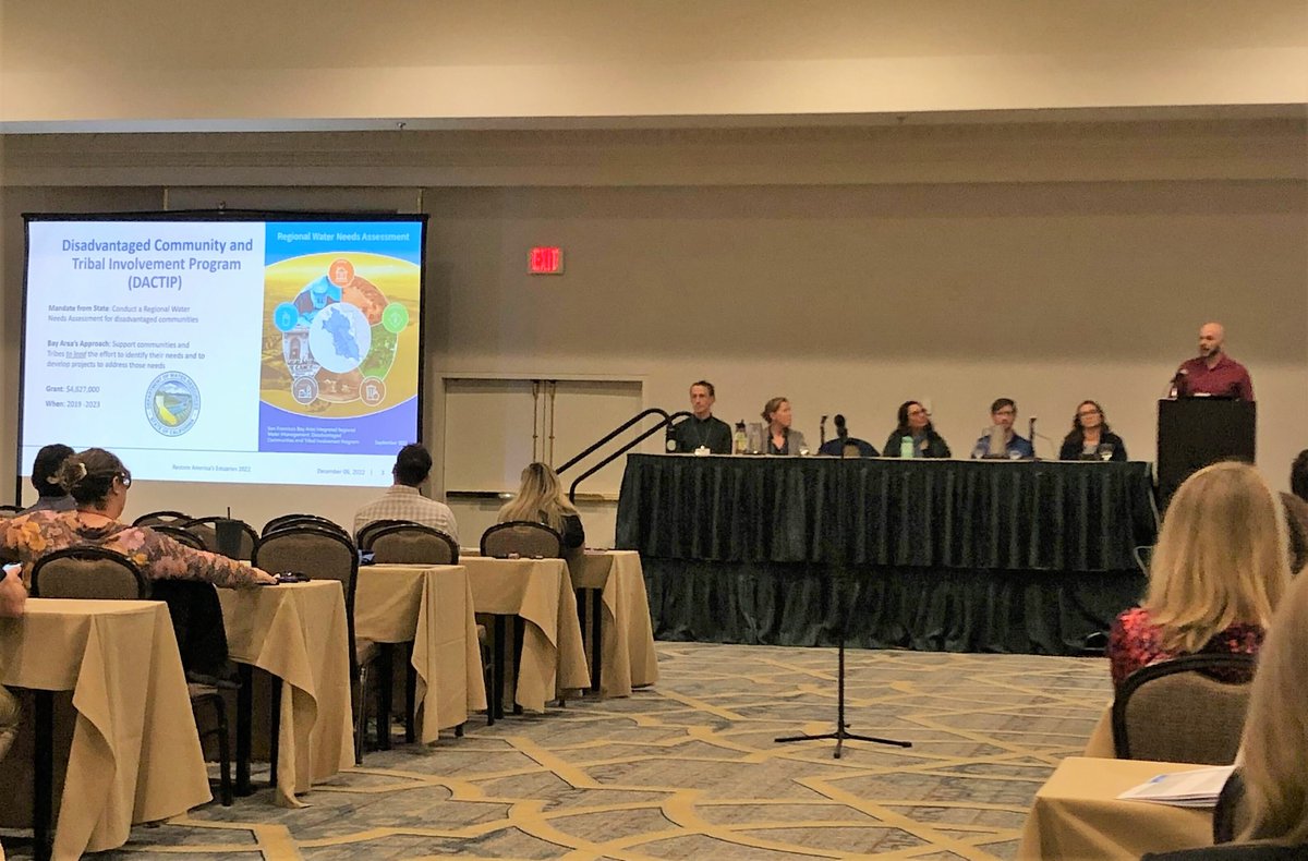 SFEstuary's tweet photo. π Where in the world are Estuary Partnership staff this week? Staff are presenting at the #RAESUMMIT22 on the #WRMP, our work with Tribes and underserved communities, and our #AskAScientist social media program! https://t.co/qVH0JUxqcR