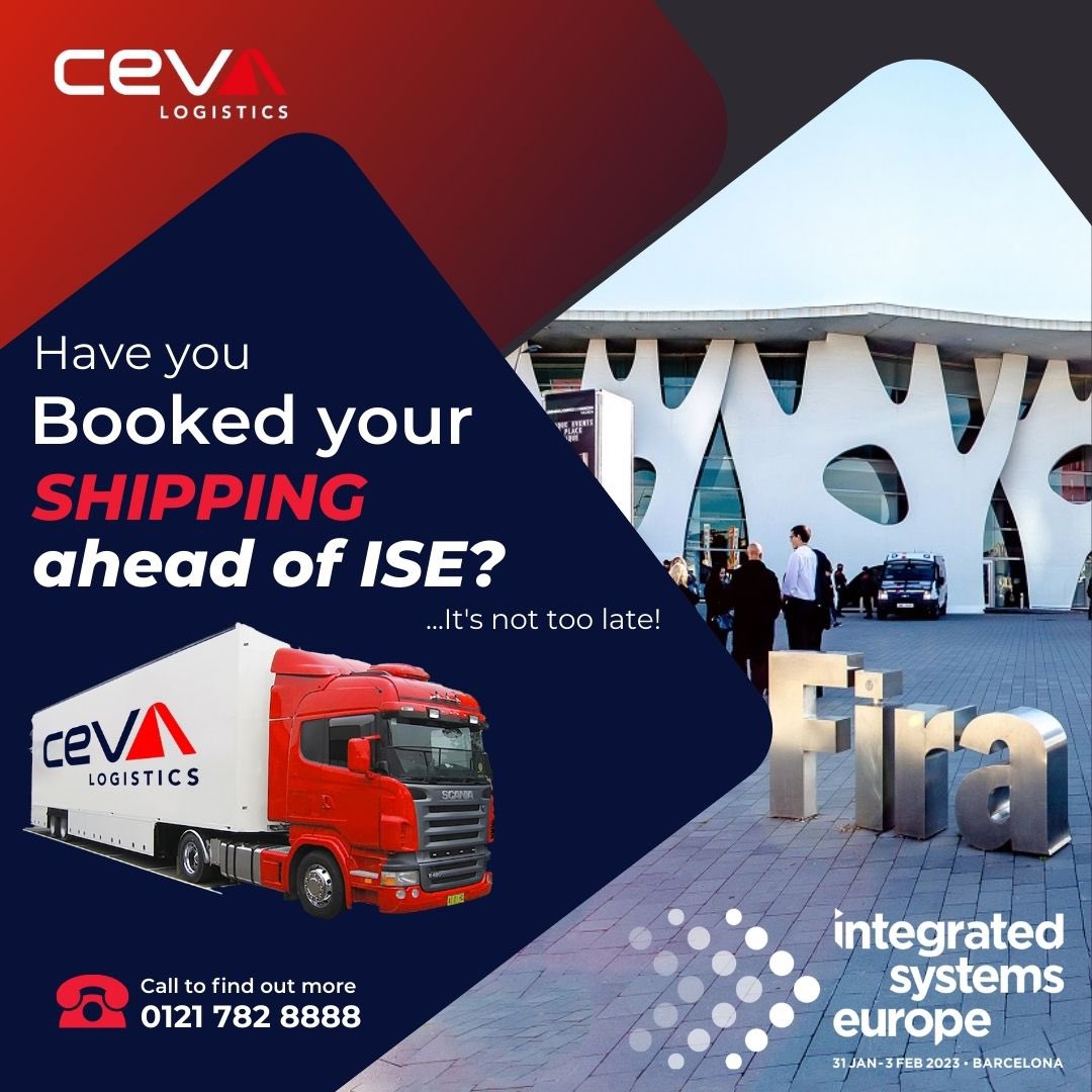 CEVAshowfreight's tweet photo. The countdown is on with just 55 days to go until @ISE_Show (ISE) 2023!     As the Official Logistics Contractor for the show, you know you're in the best hands. Click here to book 👉https://t.co/Qachtc89RE

 #ise2023 #eventprofs #exhibitionindustry #CEVAshowfreight https://t.co/T8Z7lr3vew
