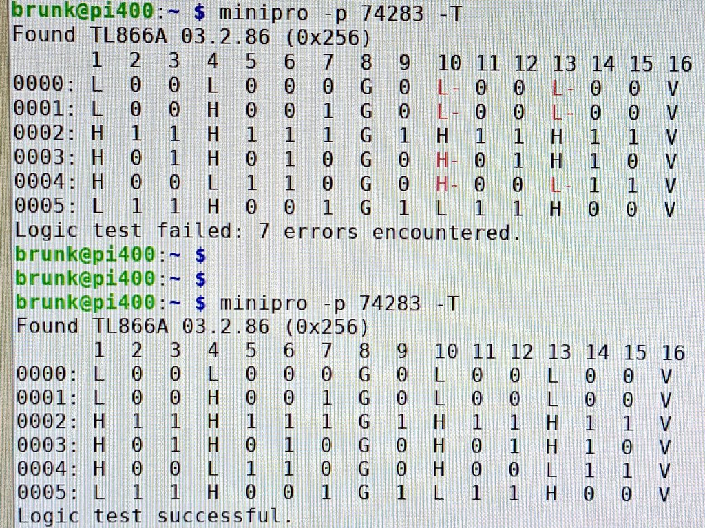 jubrunk's tweet image. luckily my #tl866a / #minipro can test logic ICs ... got a bad 74LS283 😒

but ordered a new one at @eBayDE and this one is fine now!

maybe on Friday I can test this #m68k add-on card for my #appleii again 🤞

#retrocomputing #retrocomputer #m68008 #8bit