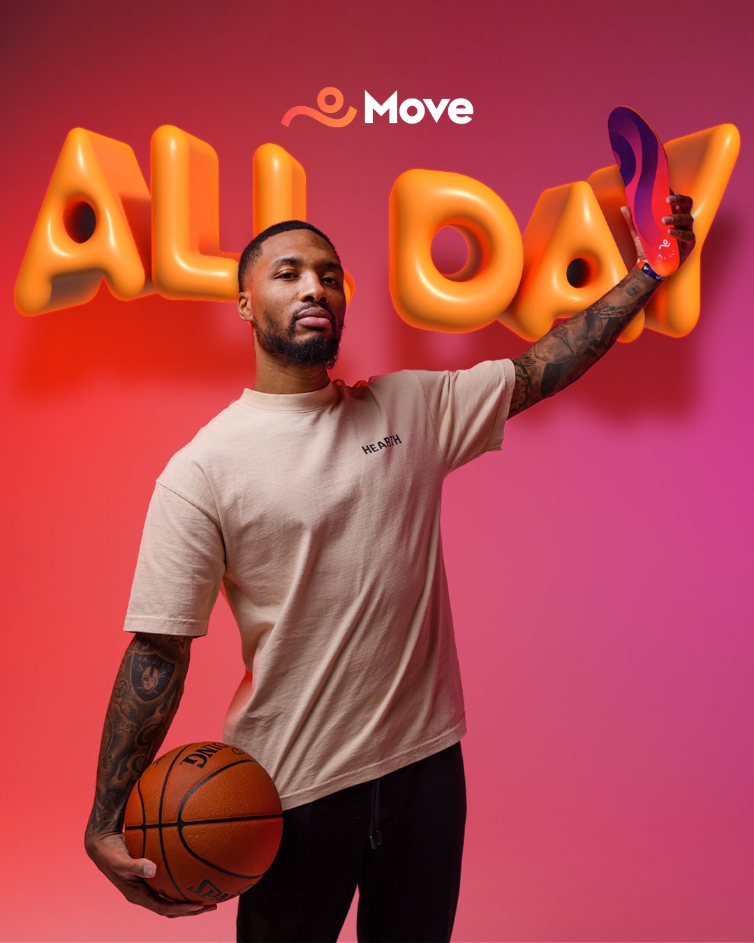 damian lillard shoes orange