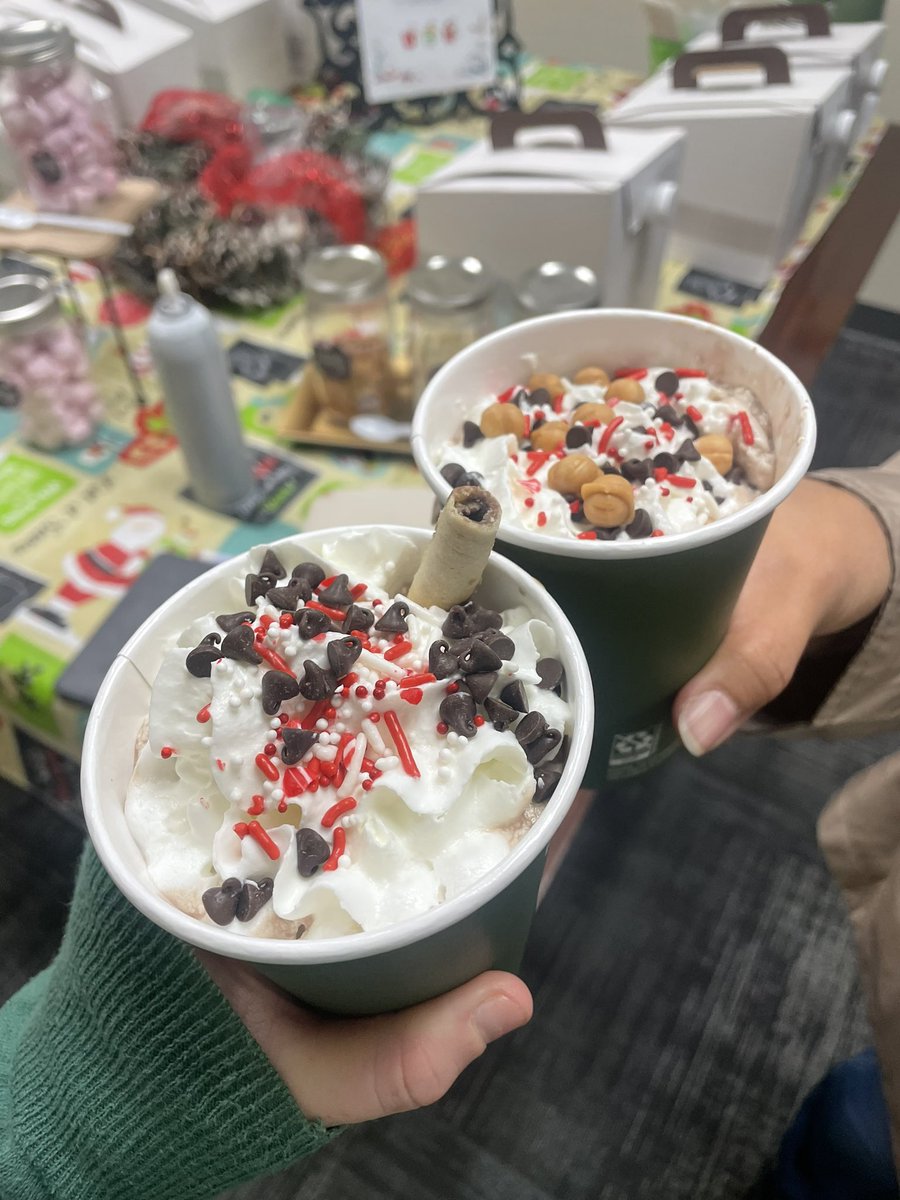 Thank you <a href="/NorthWoodChurch/">Northwood Church</a> for this amazing hot chocolate bar 😋☕️❄️ We are so grateful for this treat today! <a href="/Independence_ES/">Independence Elem.</a>