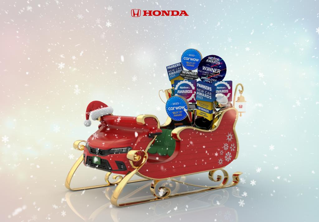 Santa’s been early this year for the Civic and Civic Type R. Both models have been awarded a variety of accolades during 2022. Check out Santa's sleigh! 🎅