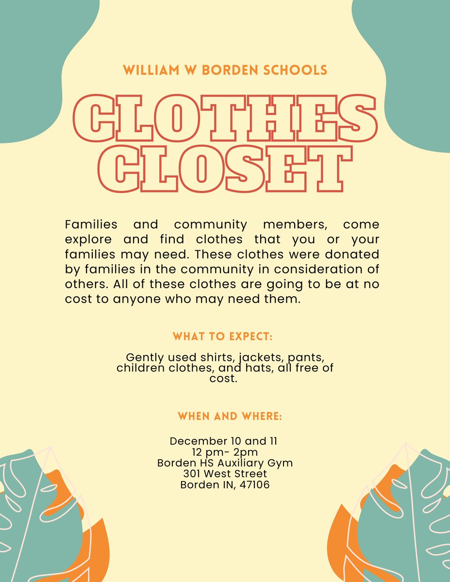 Borden Athletics (@bordenathletics) on Twitter photo Borden Students collected a large amount of clothing during our spirit week event in mid November. Please see the attached for information on an open door event this coming weekend.
<a href="/newstribscores/">News&Tribune Sports</a>
<a href="/BordenCouncil/">Borden Student Council</a>
<a href="/Bravesfound/">Borden Braves Foundation, Ltd</a> Borden Students collected a large amount of clothing during our spirit week event in mid November. Please see the attached for information on an open door event this coming weekend.
<a href="/newstribscores/">News&Tribune Sports</a>
<a href="/BordenCouncil/">Borden Student Council</a>
<a href="/Bravesfound/">Borden Braves Foundation, Ltd</a>