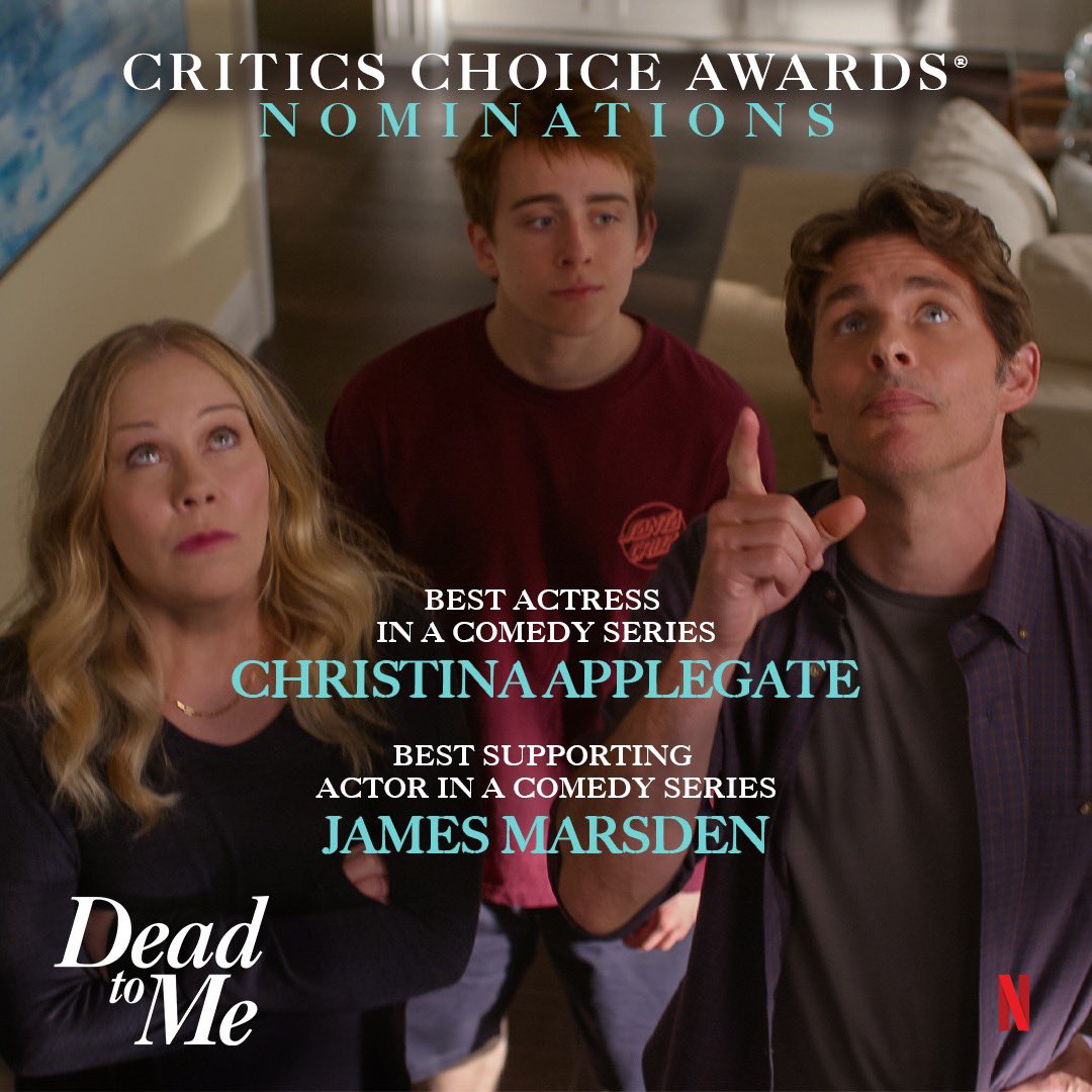 🍾🍾🍾 congrats Christina and James on your Critics Choice Awards nominations!! 🍾🍾🍾 @1capplegate