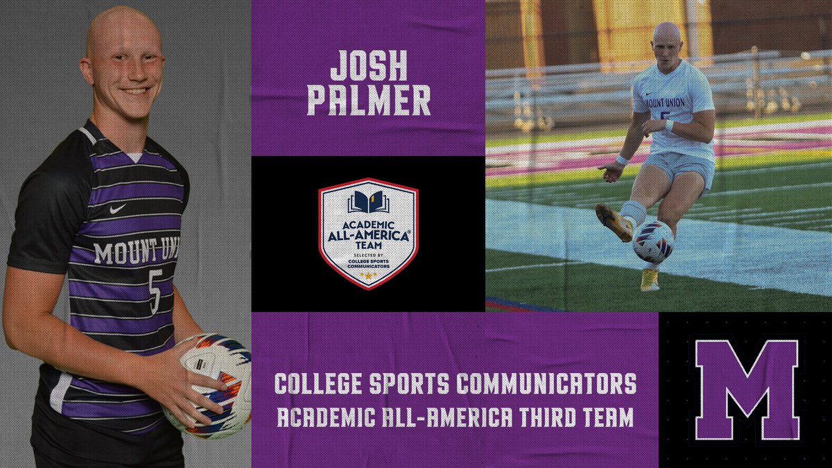 purpleraiders's tweet photo. Congratulations to senior Josh Palmer on being named to the CSC Academic All-America Team!! https://t.co/rMQvL8j5Hr #GoMountGo https://t.co/sNvR6z2kjg