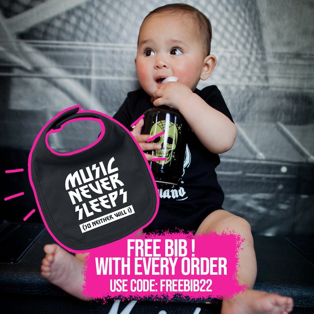 littlerockstore's tweet photo. This December, you will get a free 'music never sleeps' bib with your order! 
Use code: freebib22

#musicneversleeps #littlerocker #babyrockclothes #kidsrockclothes #littlerockstore #kidsmetalclothes #babymetalclothes #rockbabyclothes #sharingloveformusicandkids #rocknroll https://t.co/3oy5vRbRkI