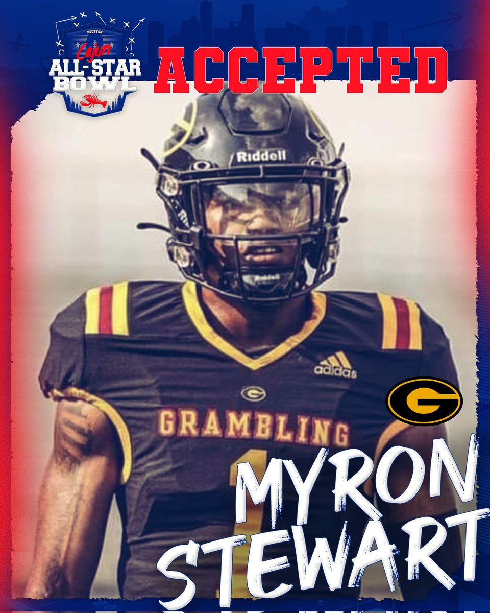 Leading the DBs for HC Melvin Spears of the "Texians" is <a href="/GSUFootball01/">Grambling State Football 🐯</a> <a href="/GSU_TIGERS/">Grambling State Athletics</a> very own <a href="/myron_jr1/">Myron Stewart Jr.</a> .  The 6'1" SAF has the instincts of a Tiger 🐅 , a physical DB that can play the football in the Air!  #GeauxCajunBowl🦞🏈🔥  #NFLDraft2023