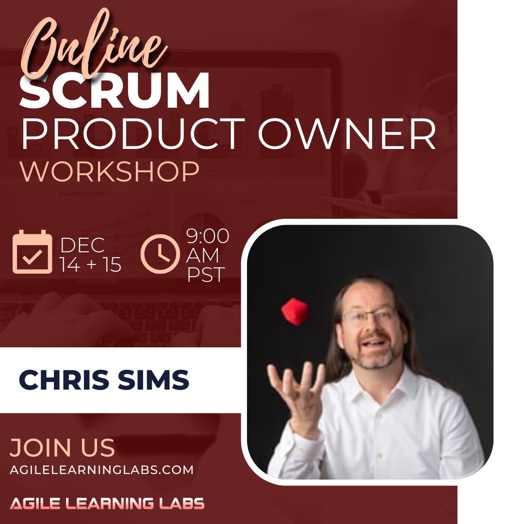 Are you a product owner struggling to keep up with your scrum team? With the right skills &amp; techniques, you can guide your team to success at #agile speed.

Reserve your spot in our next 2 Day workshop at bit.ly/3Earr3s