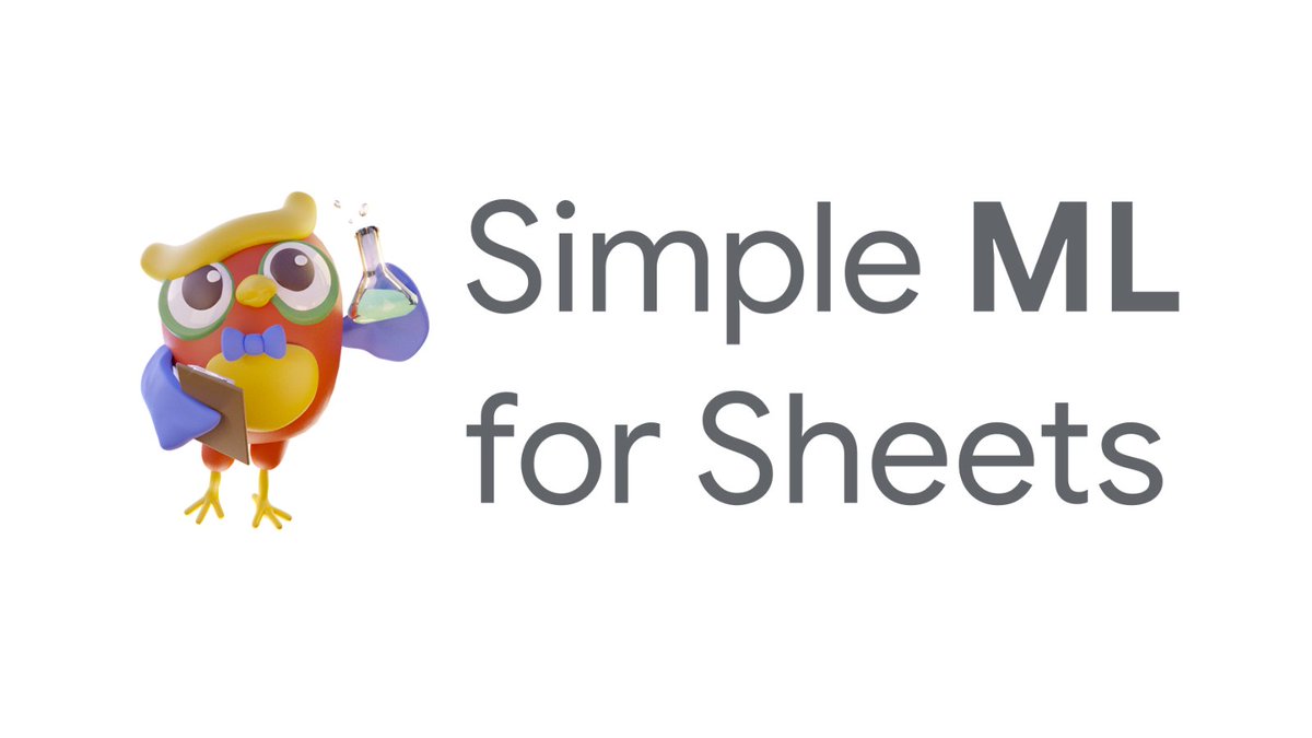🎉To make ML accessible beyond ML experts, we’ve released Simple ML for Sheets.

#SimpleMLForSheets is an add-on for Google Sheets from the TensorFlow team that can help make machine learning accessible to all without programming or ML expertise.

Try it→ goo.gle/sml