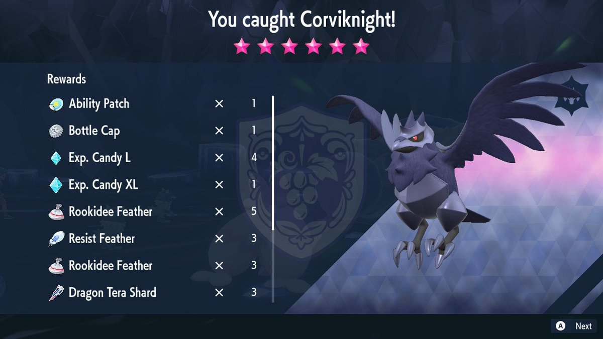 BerWinning_'s tweet photo. Not even Corviknight is a match for the BONKING #PokemonViolet #NintendoSwitch #PokemonScarletViolet https://t.co/6eWgLzvDLh