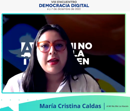 kasenperu's tweet photo. Ahora nos acompaña María Cristina Caldas del proyecto “A Mí No Me La Hacen” @aminomelahacen
en el “VIII Encuentro Democracia Digital”.
@ddintorg @elaforde @kasenperu @DemoDig
#EDD22 #DemocraciaDigital #KAS4Democracy #KAS4Innovation https://t.co/3jpk9a4JIA