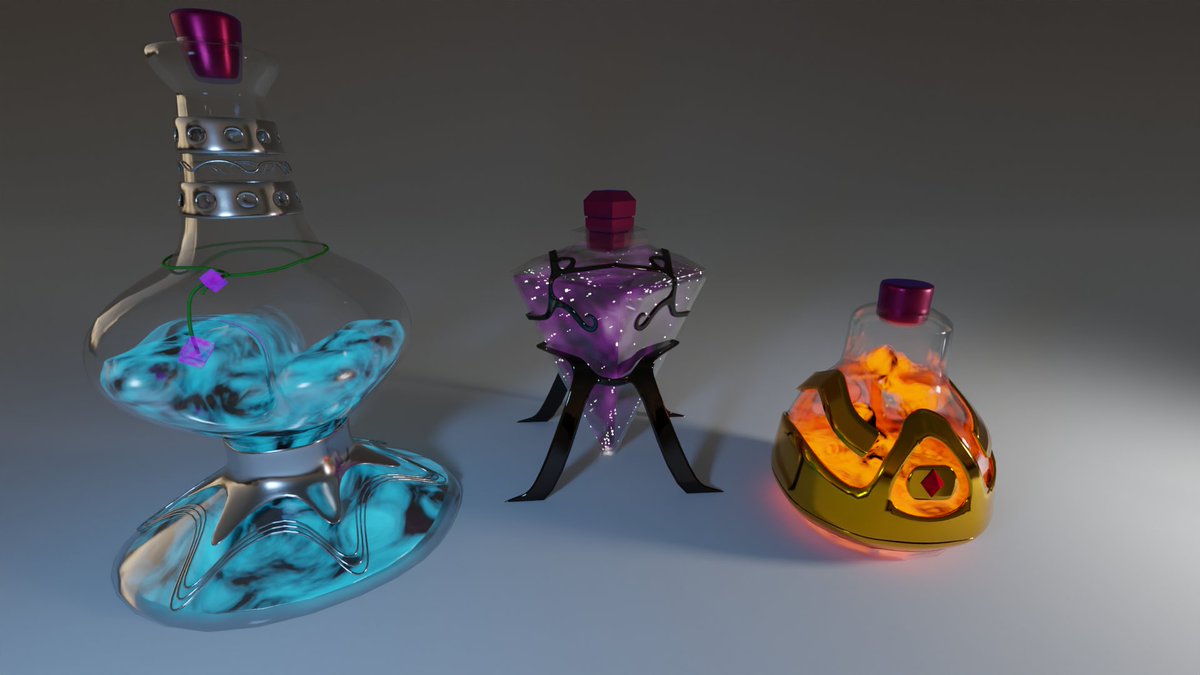 #3dmodeling magic bottles