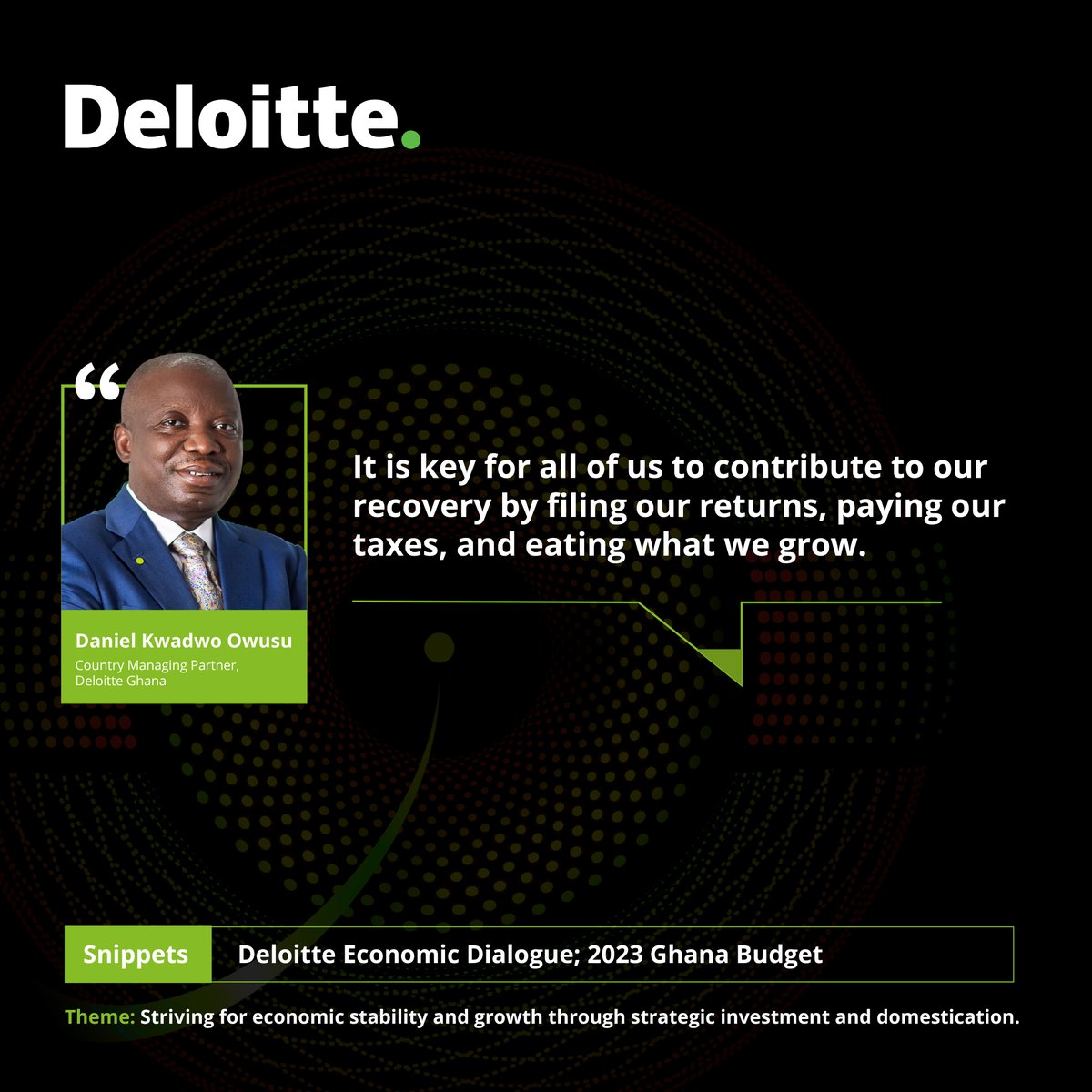 DeloitteGhana's tweet photo. #deloitteghana #deloitteeconomicdialogue #2023budget https://t.co/JbmOgFbRlW