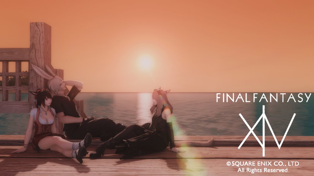 with friends, look at the sunset <a href="/lyanpost/">Lyan</a> <a href="/AlysFFXIV/">Alys</a> 

#GPOSERS #ffxivsnaps #FF14 #FF14SS