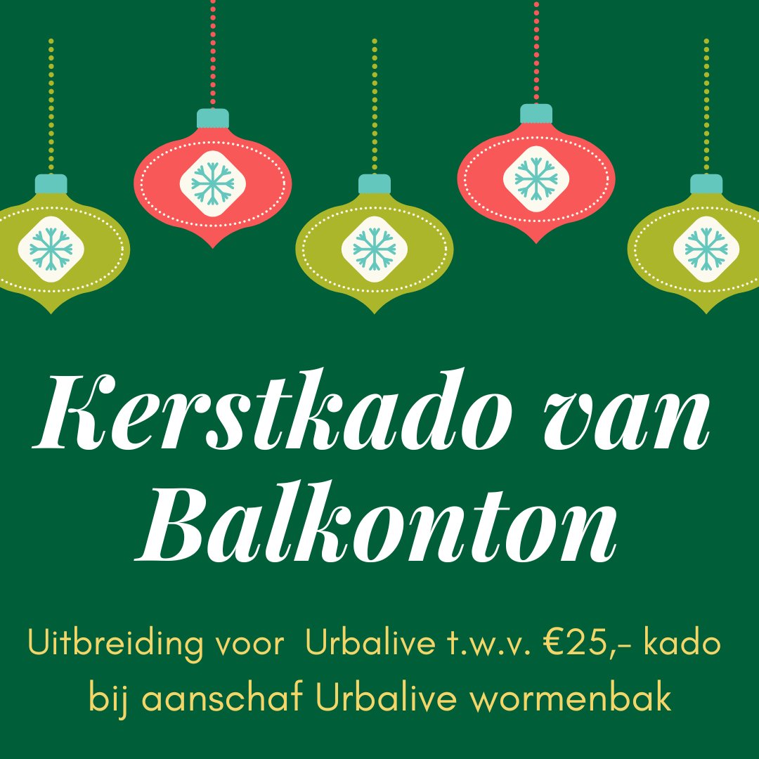 Kerstaanbieding: koop #wormenbak  Urbalive, en krijg uitbreiding t.w.v. €25 kado #wormenhotel #kerstkado #korting 
balkonton.nl/kerstkado-van-…