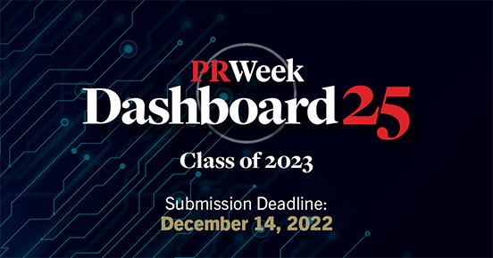 PRWeekUS's tweet image. The deadline to submit a nomination into this year&apos;s Dashboard 25 is quickly approaching!

Nominate a peer or colleague who has made an influence in the communications technology space! Enter now fal.cn/3ufm2 #PRWeekDashboard25 #comms #tech #commstech