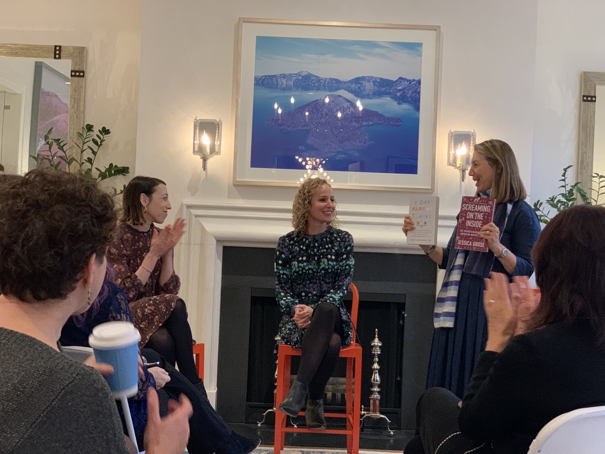 DrYaelSchonbrun's tweet photo. Thank you @zibbyowens and @jewishbook for hosting this amazing event featuring #workparentthrive and @jessgrose hot-off-the-press book #ScreamingOnTheInside. It was such a surreal delight to be a part of it. https://t.co/N2ztVQRdaU