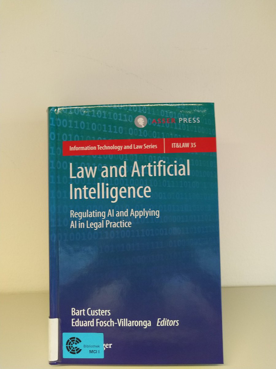 Markus Frischhut (@mafrischhut) on Twitter photo Arrived for <a href="/MCI_Innsbruck/">MCI | The Entrepreneurial School®</a> library, <a href="/eduardfosch/">Eduard Fosch-Villaronga</a> Law and #ArtificialIntelligence
<a href="/LukasStaffler/">Lukas Staffler</a> <a href="/stephanschloegl/">Stephan Schlögl</a> <a href="/MagdalenaPosch/">Magdalena Posch</a> Arrived for <a href="/MCI_Innsbruck/">MCI | The Entrepreneurial School®</a> library, <a href="/eduardfosch/">Eduard Fosch-Villaronga</a> Law and #ArtificialIntelligence
<a href="/LukasStaffler/">Lukas Staffler</a> <a href="/stephanschloegl/">Stephan Schlögl</a> <a href="/MagdalenaPosch/">Magdalena Posch</a>