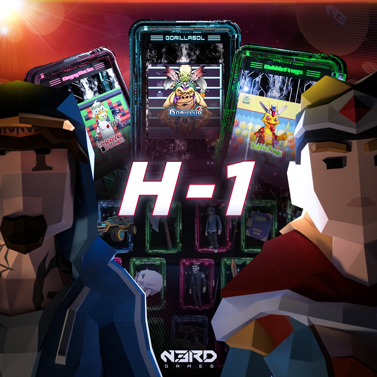 N3rdGames_io's tweet photo. 𝐇-𝟏 

📅 TODAY - 7 pm UTC

💰 Mint Price:

🦍 - 220 $MATIC 
🦆 - 0.17 $ETH
🐸 - 0.7 $BNB

🔢 Supply: 333 Per collection 

📍 Website: https://t.co/9MX9caYR16 https://t.co/VOu8V8CU0W