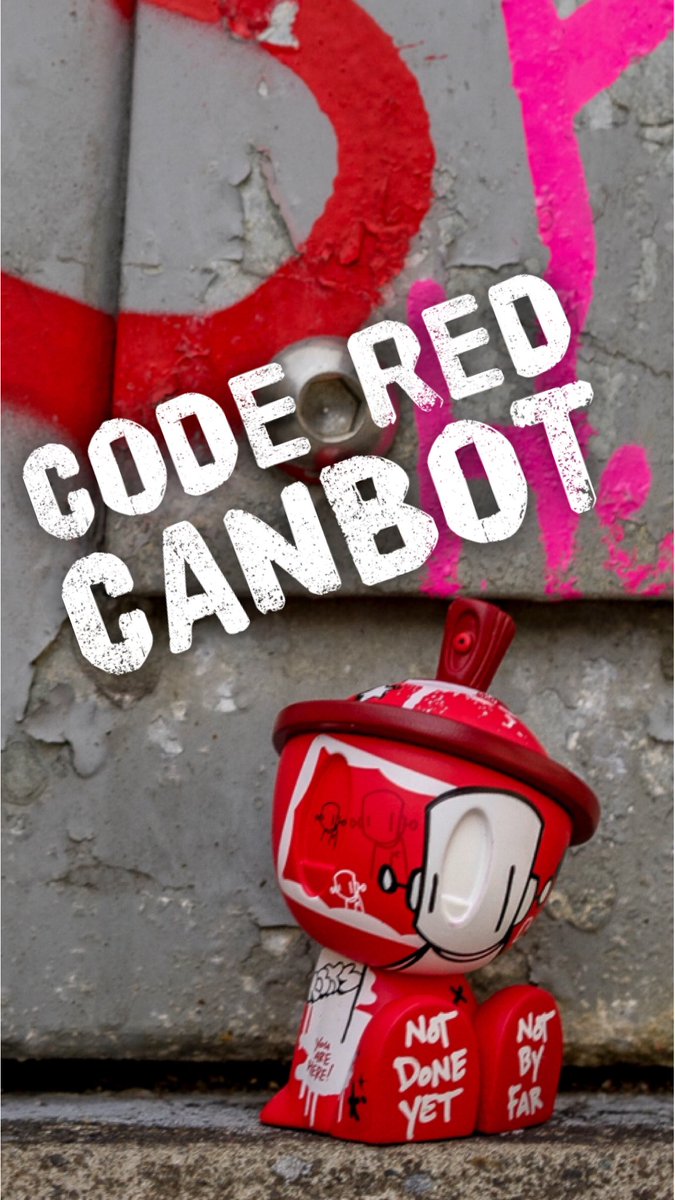 _myplasticheart's tweet photo. MPH exclusive CODE RED Canbot by @chrisrwk x @czee13art x @cluttermagazine Now available at https://t.co/1C8SIhdbdG 🔥🔥🔥Get it while it’s hot!! #canbot #robotswillkill #chrisrwk #codered #urbanvinyl

https://t.co/1lcKjnGSVa https://t.co/R77aCkZZYP