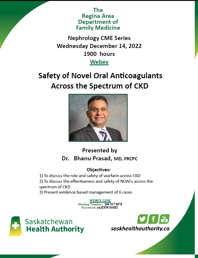 LPHS_Regina (@lphs_regina) on Twitter photo Join us on Dec14, 7pm SK Time #CME #Nephrology Series "#Safety of novel oral #anticoagulants across the spectrum of #CKD", Speaker: <a href="/Bhanu2405/">Bhanu Prasad</a>
Join the link: skhealth.webex.com/wbxmjs/joinser… Join us on Dec14, 7pm SK Time #CME #Nephrology Series "#Safety of novel oral #anticoagulants across the spectrum of #CKD", Speaker: <a href="/Bhanu2405/">Bhanu Prasad</a>
Join the link: skhealth.webex.com/wbxmjs/joinser…