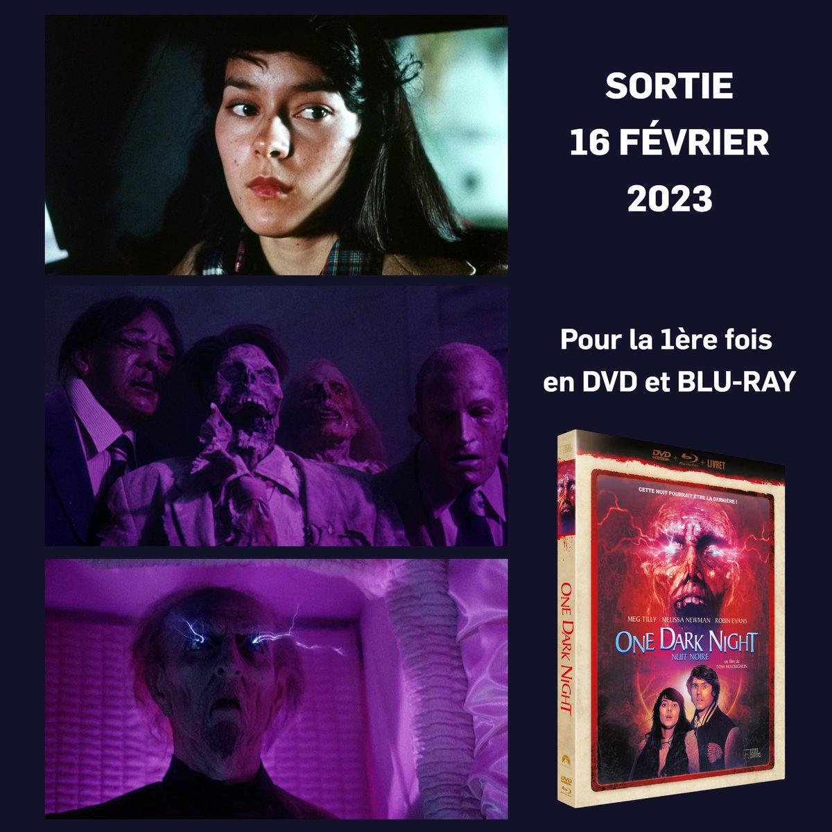 RiminiEditions's tweet photo. « ONE DARK NIGHT » (1982) Tom McLOUGHLIN avec Meg TILLY, Melissa NEWMAN, le prochain titre de notre collection ANGOISSES

👉 Disponible en précommande

#OneDarkNight #OneDarkNight1983 #NuitNoire #NuitNoire1983 #TomMcLOUGHLIN #MegTILLY #MelissaNEWMAN #RobinEVANS #DVD #BLURAY https://t.co/VpoGx9GmEh
