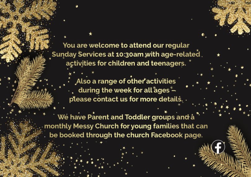 BroughtyBaptist's tweet photo. Christmas 2022
Please share this post to invite your friends to our Christmas services. We look forward to seeing you all. 🎄✨🔔 https://t.co/N10GpOX4lE