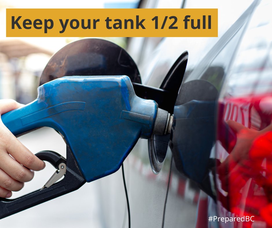 PreparedBC's tweet photo. Making sure your car or truck is fueled above the halfway point is one way to stay prepared. If you need to evacuate, are stuck in traffic due to an emergency or encounter a hazard, it's important to have fuel. 
 
https://t.co/JUg24T0u1n 
 
#NationalSafeDrivingWeek https://t.co/n21ikLZgYf
