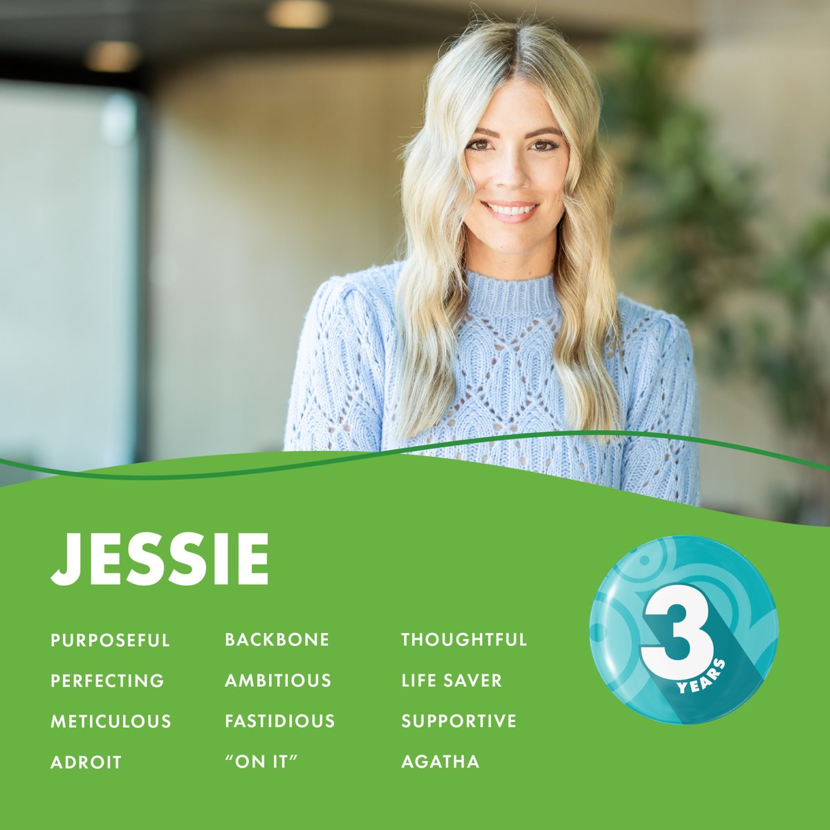 🪄 Our resident wizard, Jessie, is celebrating three years of purposeful, supportive, meticulous work! Jessie helps each and every person on the KidGlov team, quietly working in the background to make schedules and projects run as smoothly as possible. Congrats on three years!