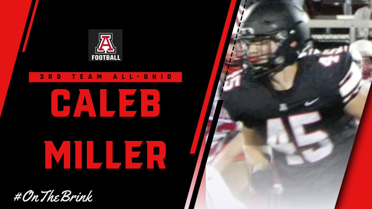 Congratulations to Caleb Miller, LB, on your selection to 3rd Team All-Ohio #OnTheBrink <a href="/AlderAthletics/">Jonathan Alder Athletics</a> <a href="/AlderHS/">Jonathan Alder HS</a> <a href="/AlderSchools/">Jonathan Alder Local School District</a>