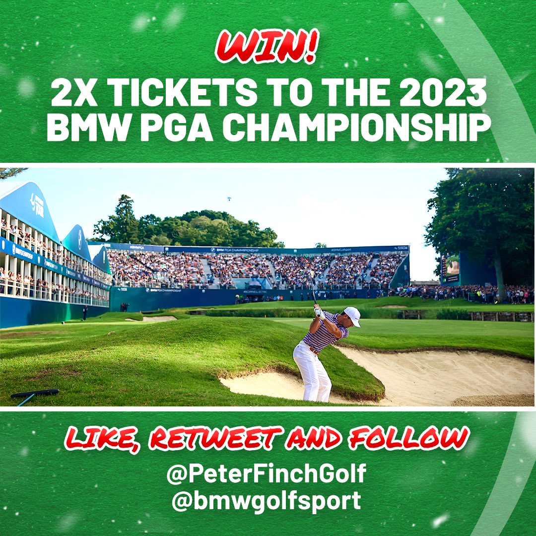 Win 2x Tickets to the 2023 BMW PGA Championship!!!  TO ENTER: ❤️, RETWEET, follow me and @bmwgolfsport (These tickets are general admission for either Saturday or Sunday 🏌️‍♂️) The closing date for entry is December 31st To have the best chance of winning ALSO ENTER on my Insta