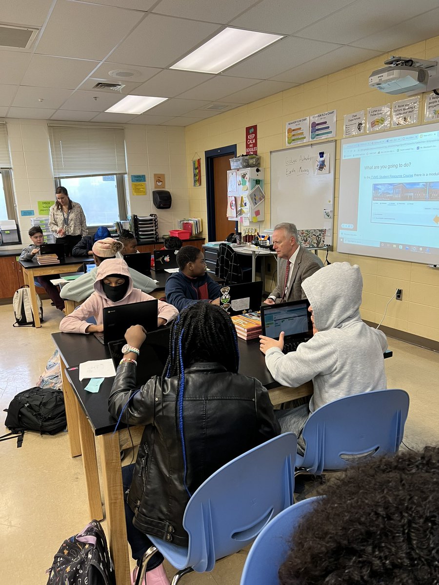 Dr. M showing off his #coding socks, snapping a selfie, and listening to students share about their work at <a href="/hcpss_tvms/">Thomas Viaduct MS</a> #HOC2022HCPSS #CSforGood #HourOfCode <a href="/codeorg/">Code.org</a>
