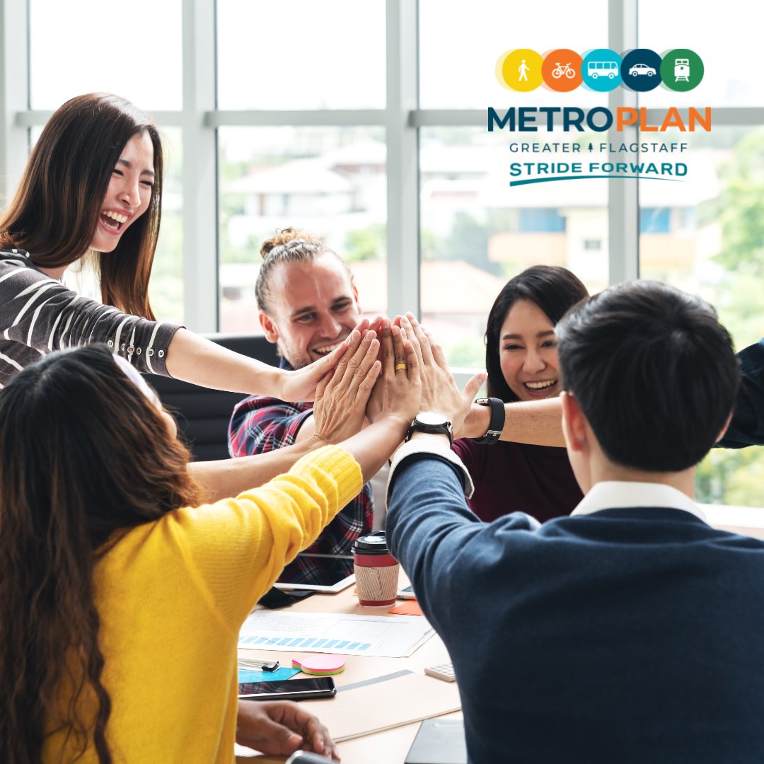 You’re the heroes on our journey to a better future. Thanks to your help, Stride Forward will determine the future of Flagstaff’s transportation system for the next 20 years and beyond! Learn more about our plan to Stride Forward together at metroplan.org/strideforward.