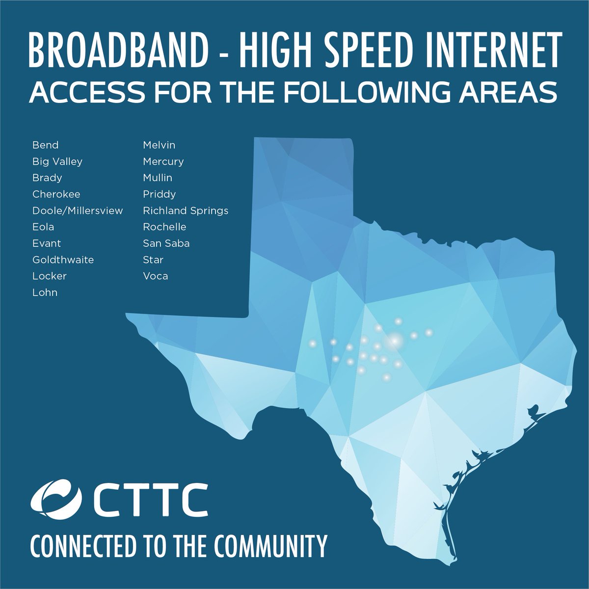 cttcfiber's tweet photo. We are proud to service nearly 20 communities in the Texas Hill Country. https://t.co/NDjByHROSP