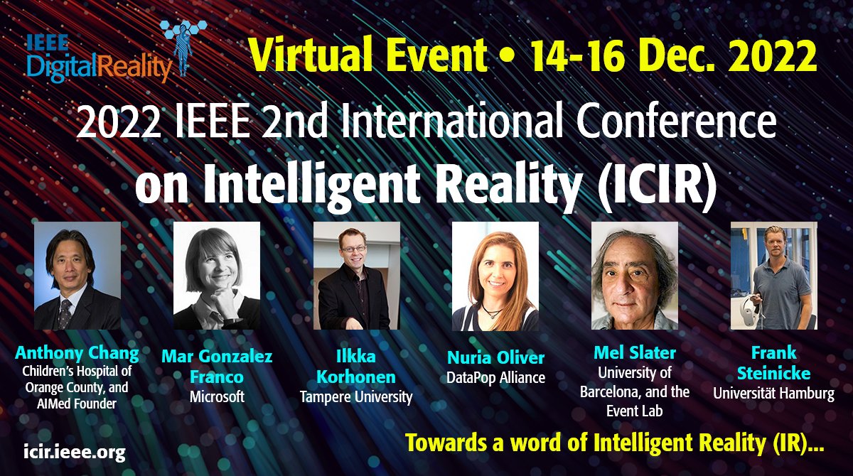 #Blockchain will be key in the #IntelligentReality future, which is why we'll be taking part in #ICIR2022 set for 14-16 Dec. And did you know you can get a registration discount when you use code ICIRSpecial$? Reserve your seat by registering now: icir.ieee.org #IR