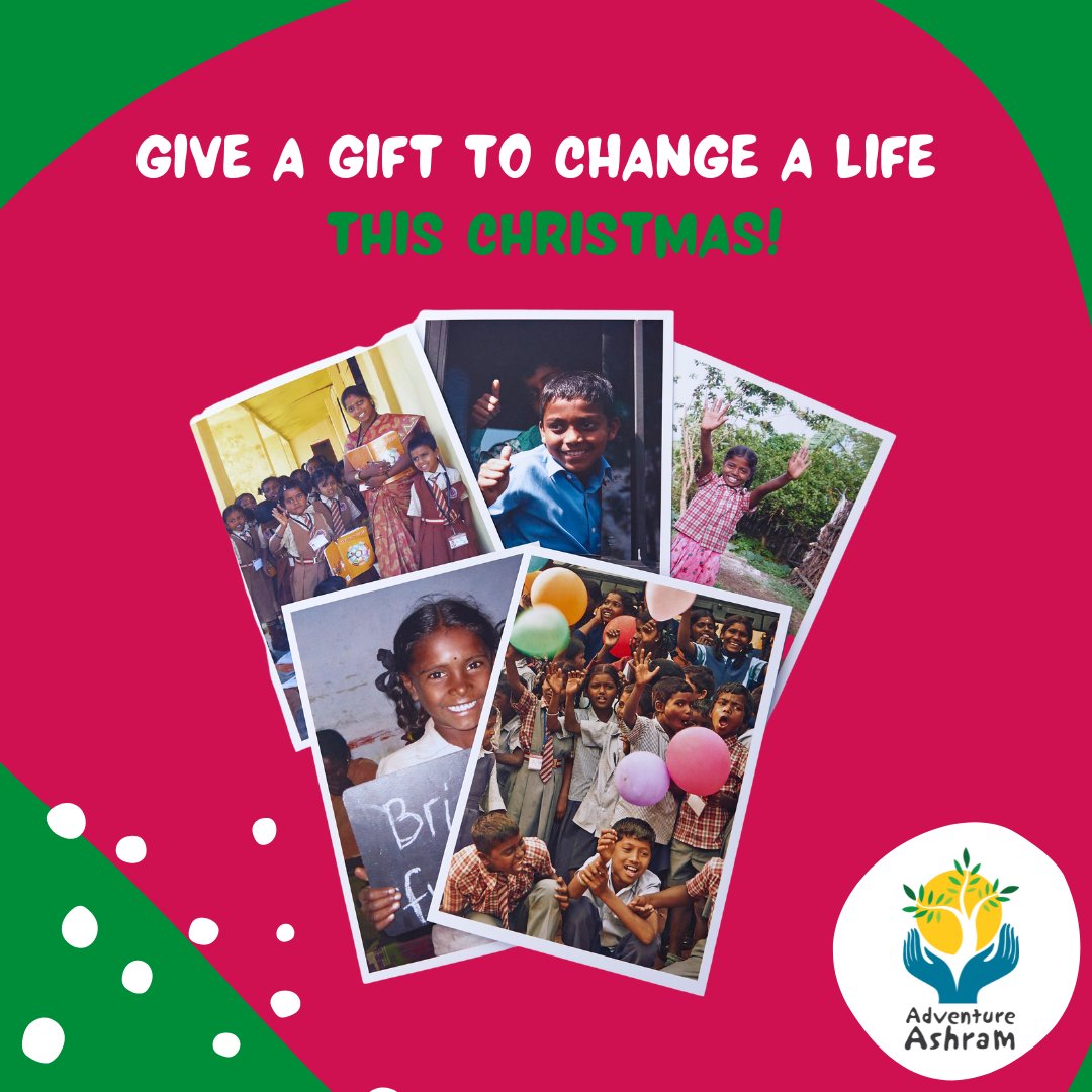 AdventureAshram's tweet photo. Feeling stuck for meaningful Christmas gifts ideas? 🎁A Gift to Change a Life will help support the education of young people living in South India and makes a beautiful, meaningful gift for loved ones this festive season.

Buy a Gift to Change a Life here https://t.co/0EXiLqNb66 https://t.co/P6n6pND9JO