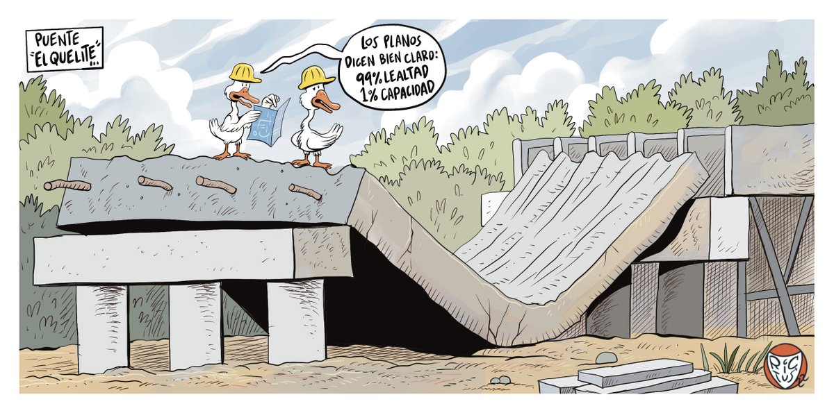 "Puente "El Quelite" Cartón publicado en <a href="/ElFinanciero_Mx/">El Financiero</a>