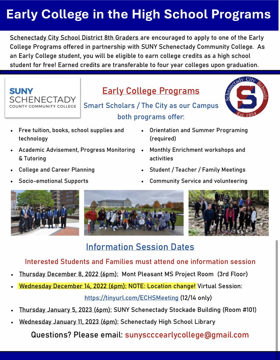 Suny Schenectady Early College High School tweet media