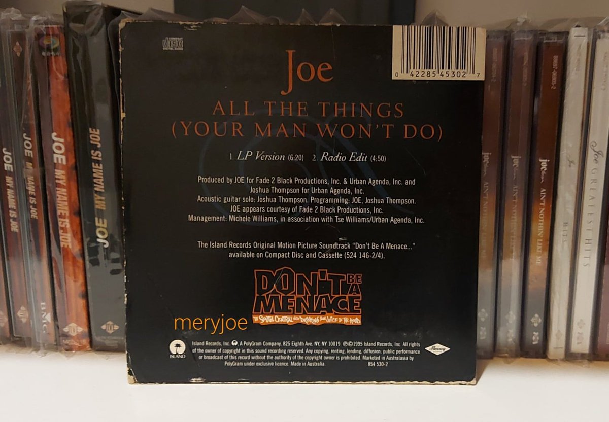b2fly2000's tweet photo. ✨️New item✨️
Joe - All The Things (Your Man Won't Do)
• Australian Cardsleeve Single
• 2 tracks
@JoeThomas4real
#MyJoeMusicCollection https://t.co/aapsDn50mS