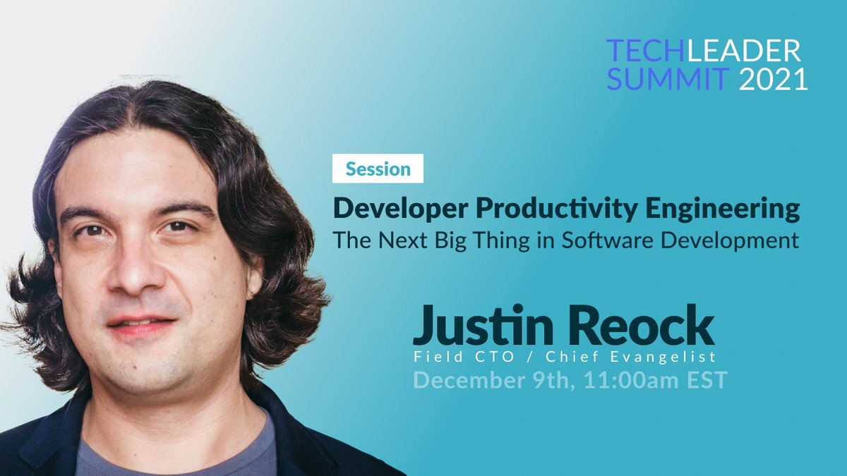gradle's tweet image. Want to turbo-charge your #DeveloperProductivity? Join us Friday at #TechLeaderSummit for Developer Productivity Engineering - The Next Big Thing in Software Development at 11 am EST with @gradle’s @jreock. Get $500 off with promo code GRADLE500VIP techleadersummit.io/speakers/justi…