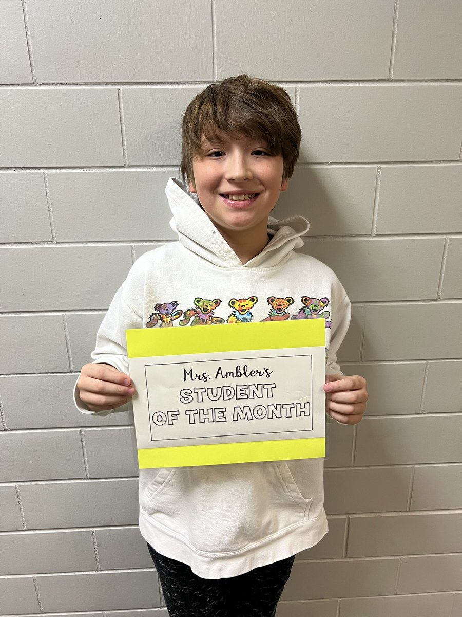 MrsAmblerYES's tweet photo. November Student of the Month is a great role model and kind classmate! 💚 https://t.co/HzbraqPYzt