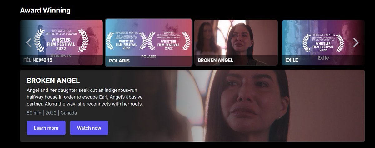 First on my #WFF22 virtual watchlist: Jules Koostachin's BROKEN ANGEL. Named Best Film at this year's American Indian Film Festival, the BC-shot story about a Cree woman reconnecting with her culture features a multitude of talent and  ♥️. 
Watch here: watch.whistlerfilmfestival.com/wff22
