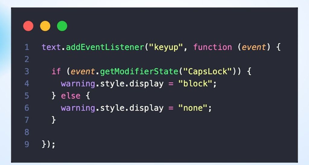 codewithmontana's tweet image. Detecting Capslocks using JavaScript. #CodingHack