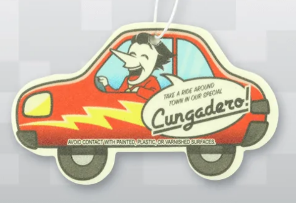 * There's two instances where Fangamer associates the word 'Cungadero' with cars. Merch isn't canon so this doesn't confirm that is its meaning, just a neat fact.