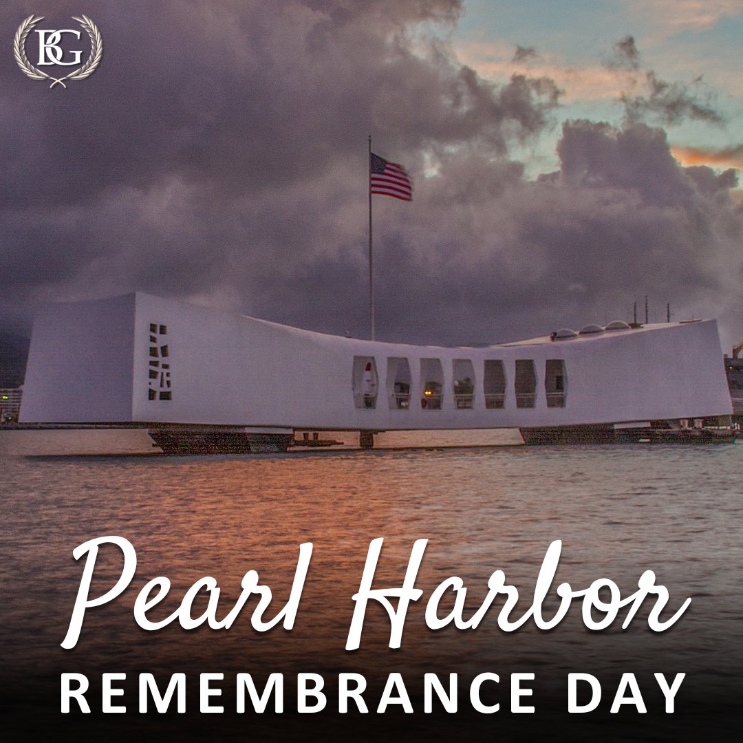 Today, we remember and honor the 2,403 Americans who were killed in the attack on Pearl Harbor on December 7, 1941, which led to the United States declaring war on Japan the next day and thus entering World War II.