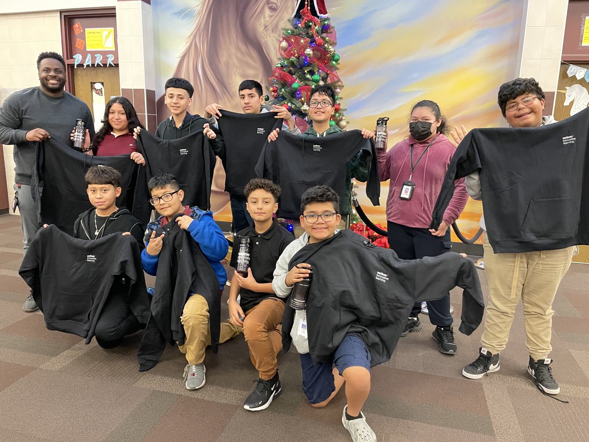 AngelaSmyers's tweet photo. Proud owners of NEW #dpvils merch! Thank you @Verizon for supporting our @whyliveschool initiative for #pbis #ThePowerofUs #promotingpositivity https://t.co/kVpv88QNvA
