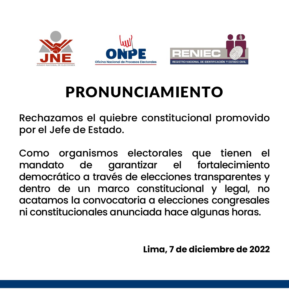 JNE_Peru's tweet photo. Pronunciamiento del Sistema Electoral https://t.co/Nw5FLJlt6X