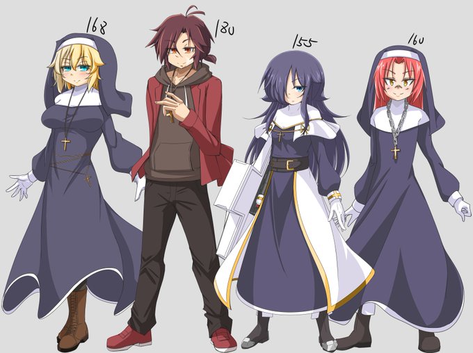 「シスターvs吸血鬼」の創作で
主人公の男が乳がバカでかい吸血鬼に血を吸われてドスケベなシスター側に匿われてるっていうストーリーです。
ラーメン食べたりいきなり脱ぎ始めたりするハートフルなお話です! 