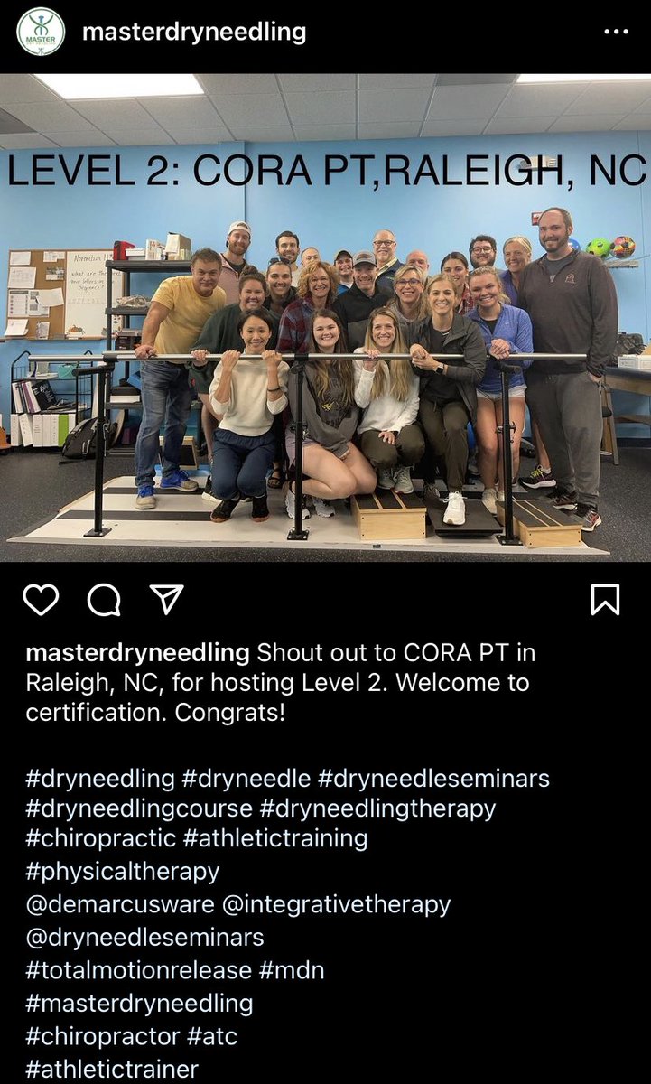 BrittHoover2's tweet photo. Grateful for the opportunity to get my Dry Needle Certification through Master Dry Needling! #MDNC Excited to use this modality in my clinical practice. https://t.co/IYl6NXas7g
